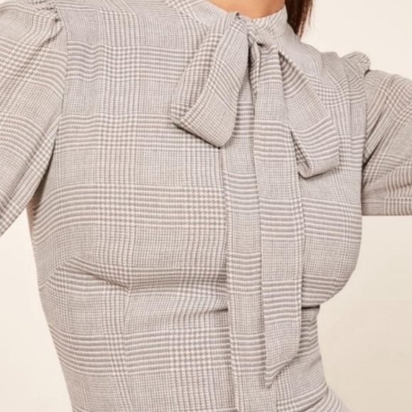 REFORMATION Plaid Mini Dress Cassie - Picture 4 of 14